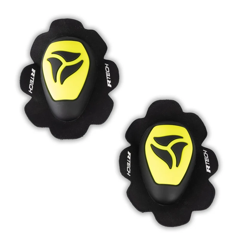 R-TECH- Protección Rodilla Knee Negro/Amarillo Fluor