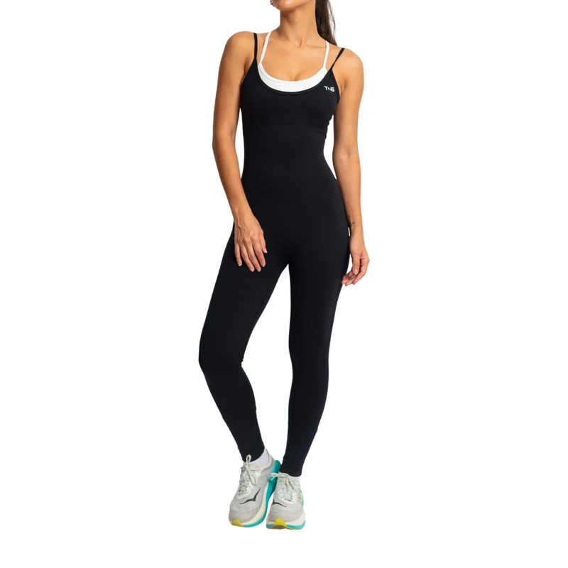 TNG Enterizo Deportivo Hybrid Negro, para Mujer