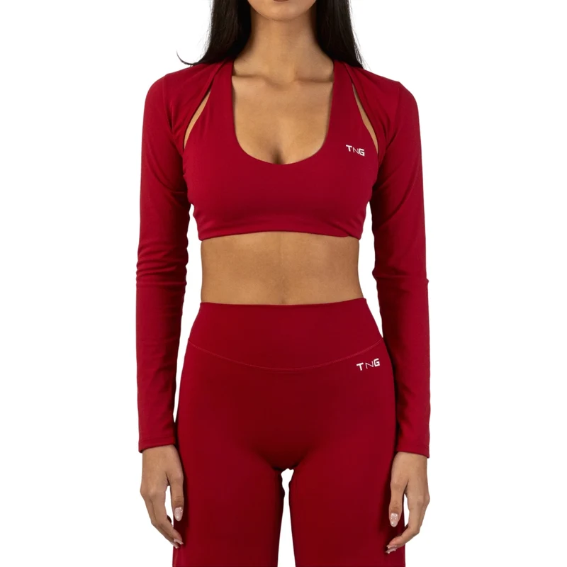 TNG Mangas Deportivas Relume Rojo, para Mujer