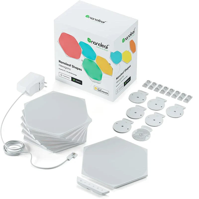 Nanoleaf Elements Hexagons SMK Birchwood 7 Pack