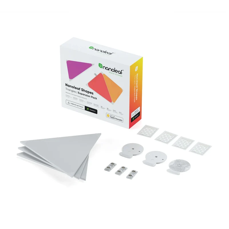 NANOLEAF SHAPES TRIANGLES WHITE 3 PACK EXPANSION GLOBAL PANELS ONLY