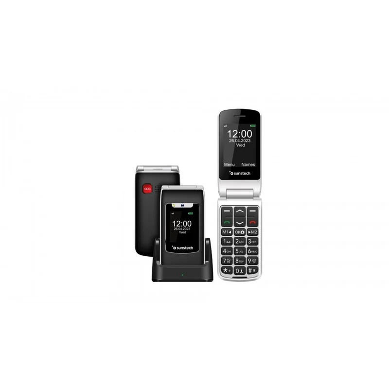 Teléfono Móvil para Mayores Sunstech CELT23BK Negro 128 GB 2,4"