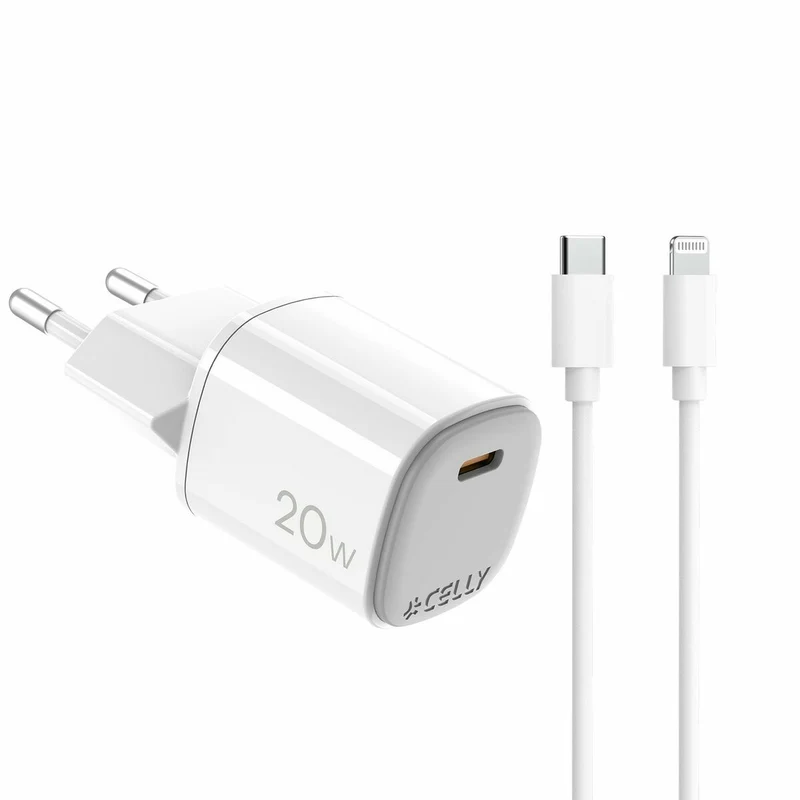 Cable USB Celly UPTC1USBC20WCTL Blanco