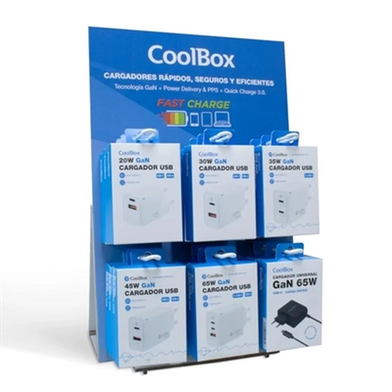 Cargador de Pared CoolBox COO-PACK-GAN