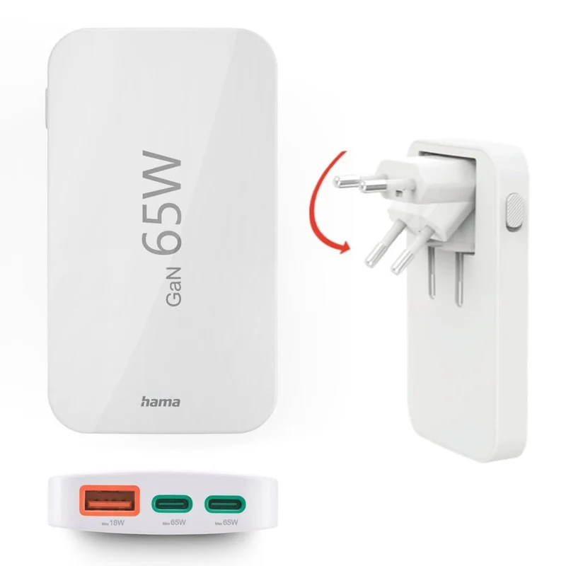 Cargador de Pared Hama 00201976 Blanco 65 W