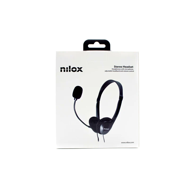 Auriculares con Micrófono Nilox NXAU0000002 Negro