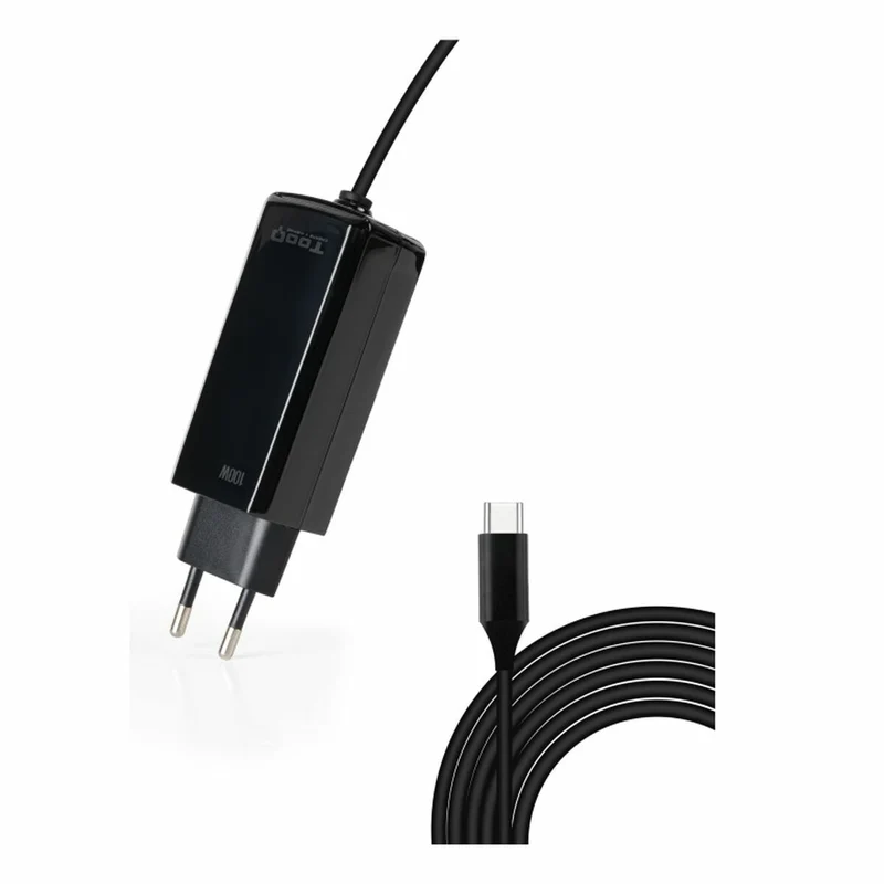 Cargador de Pared TooQ TQLC-USBCGAN100PD-C Negro 100 W