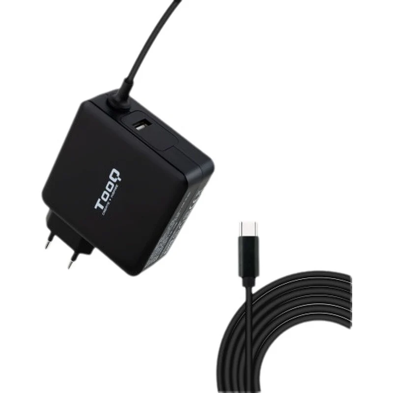 Cargador de Pared TooQ TQLC-USBC65PD Negro 65 W