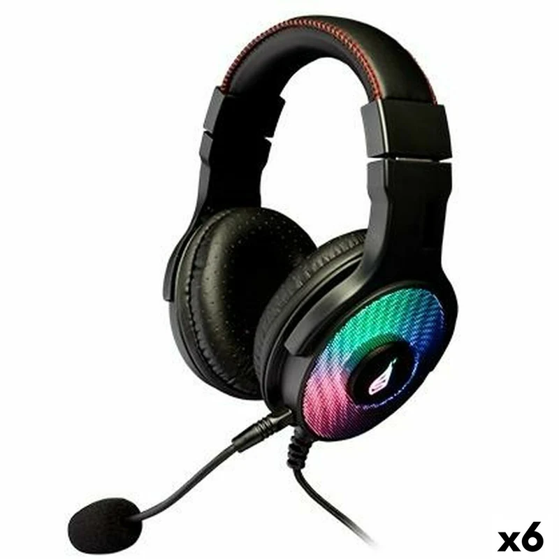 Auriculares con Micrófono Verbatim Negro (6 Unidades)