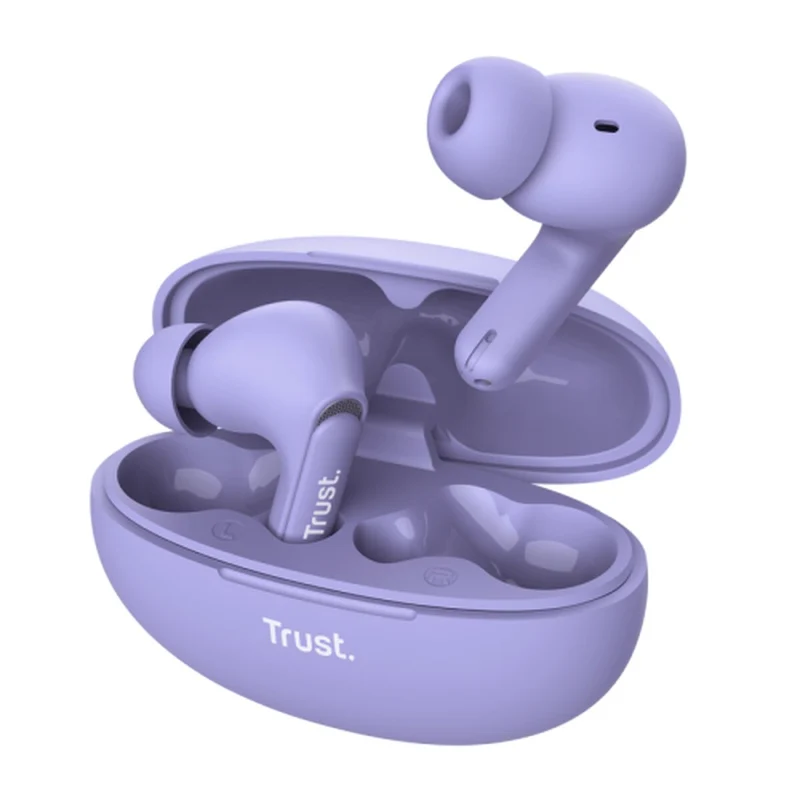 Auriculares Inalámbricos con Estuche de Carga Trust Yavi Púrpura