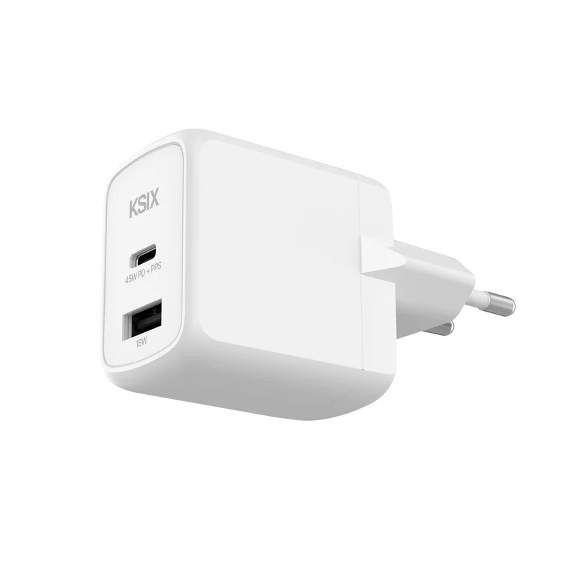 Cargador de Pared KSIX Blanco 45 W