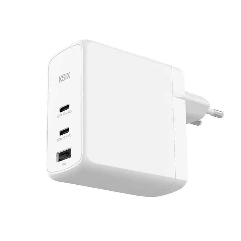 Cargador de Pared KSIX Blanco 100 W