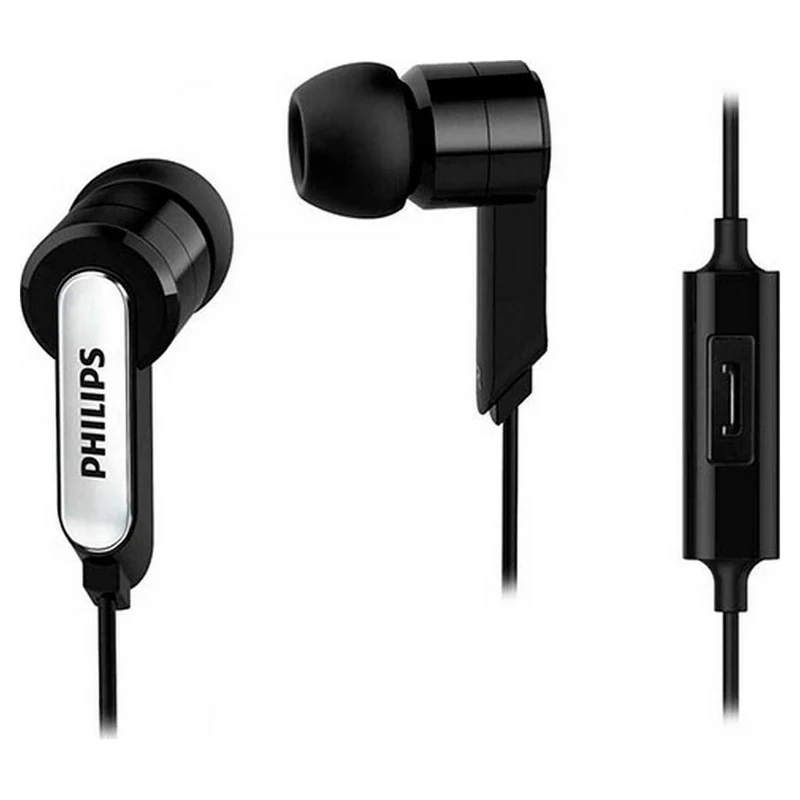Auriculares con Micrófono Philips Negro Silicona