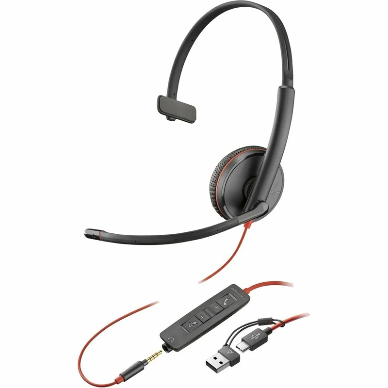 Auriculares con Micrófono Poly 8X227A6 Negro