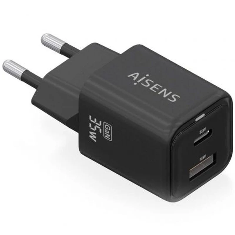 Cargador de Pared Aisens ASCH-35W2P025-BK Negro