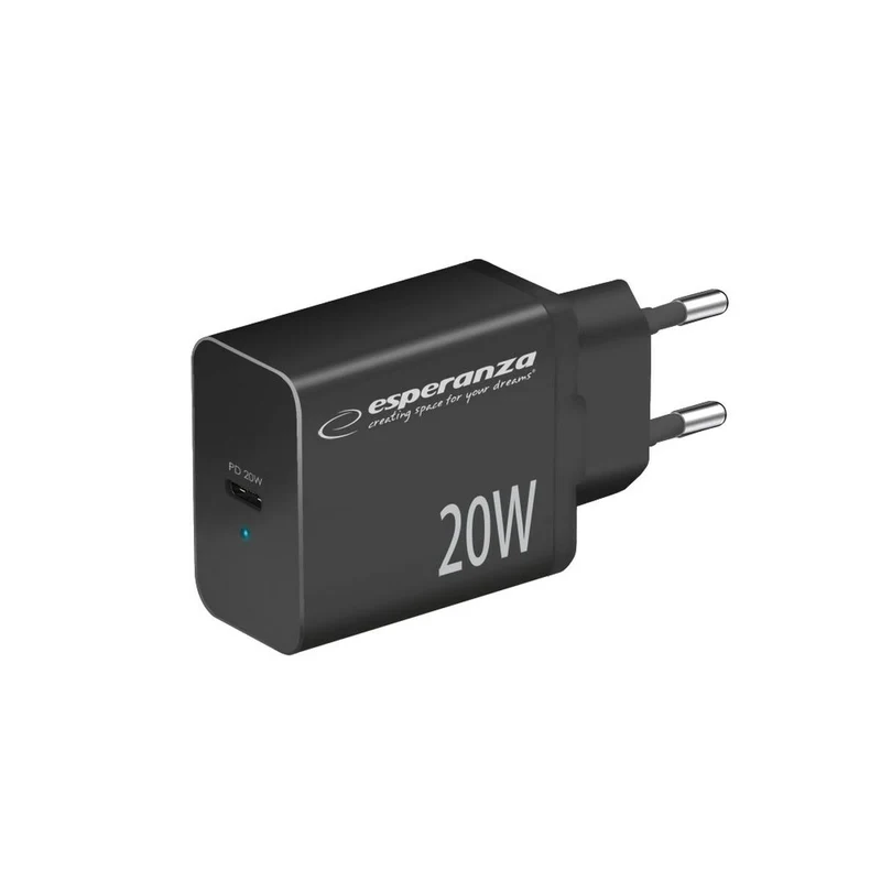 Cargador de Pared Esperanza EZC104K Negro