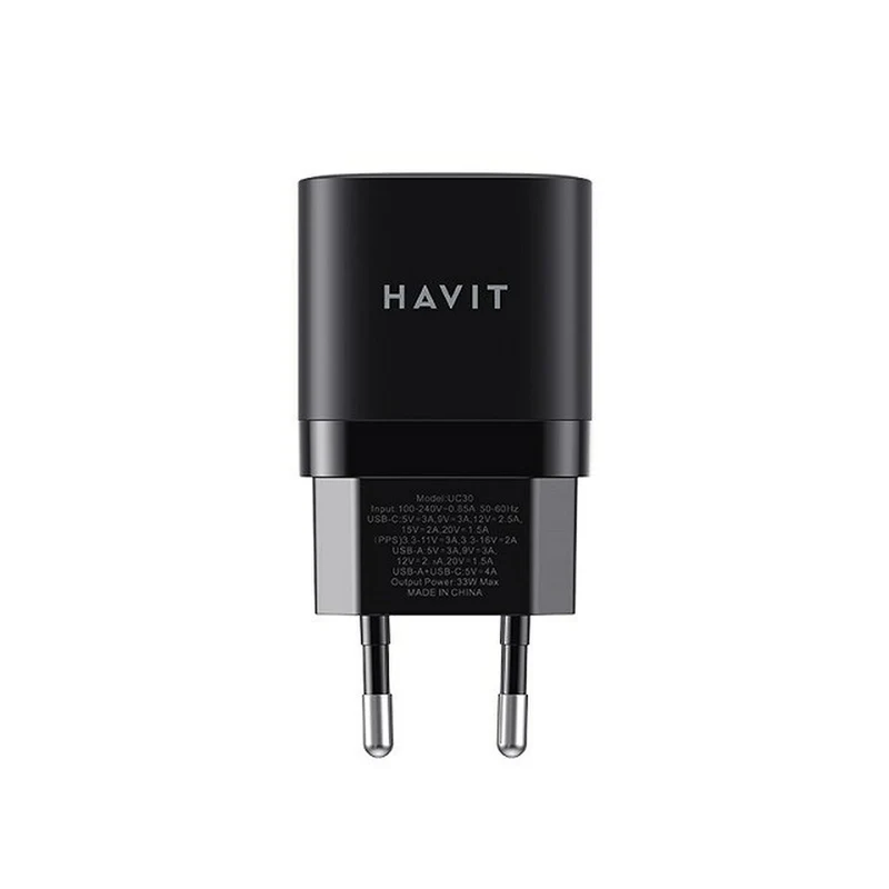 Cargador de Pared Havit UC30 EU Negro 30 W 33 W