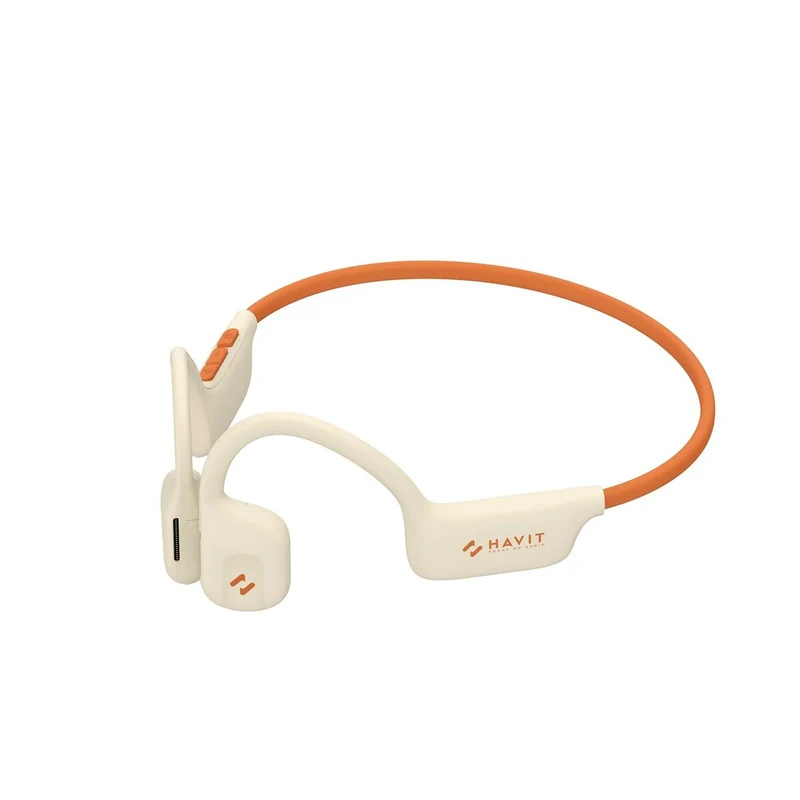 Auriculares Deportivos de Oído Abierto Havit E510BT(Freego1 Air) Beige Naranja