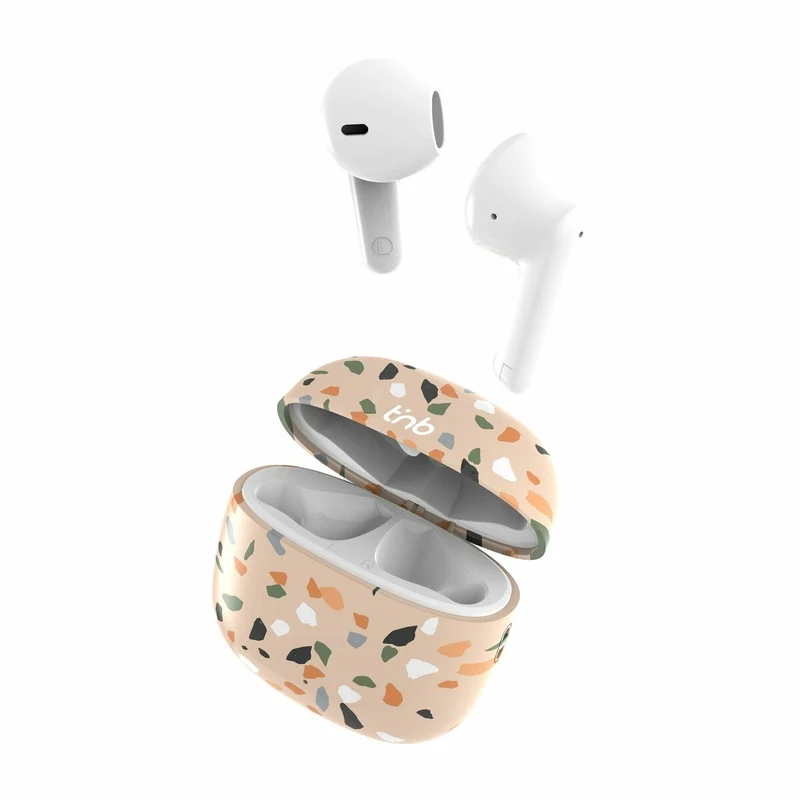 Auriculares Inalámbricos con Estuche de Carga T'NB TERRAZZO Beige
