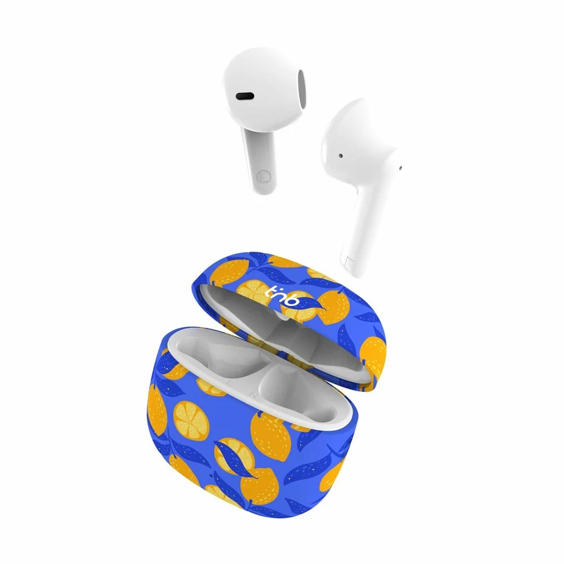 Auriculares Inalámbricos con Estuche de Carga T'NB LEMON Amarillo Azul