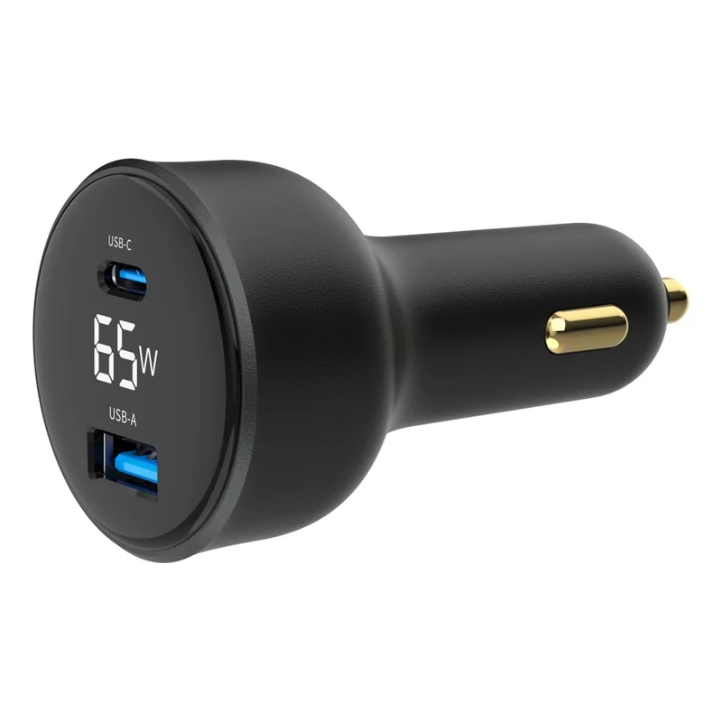 Cargador de Coche GEMBIRD TA-UC-AC2PD65LCD-CAR-01