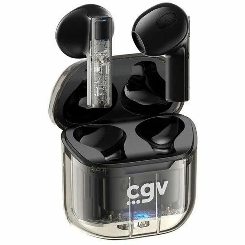 Auriculares Inalámbricos con Estuche de Carga CGV URBAN GHOST Negro