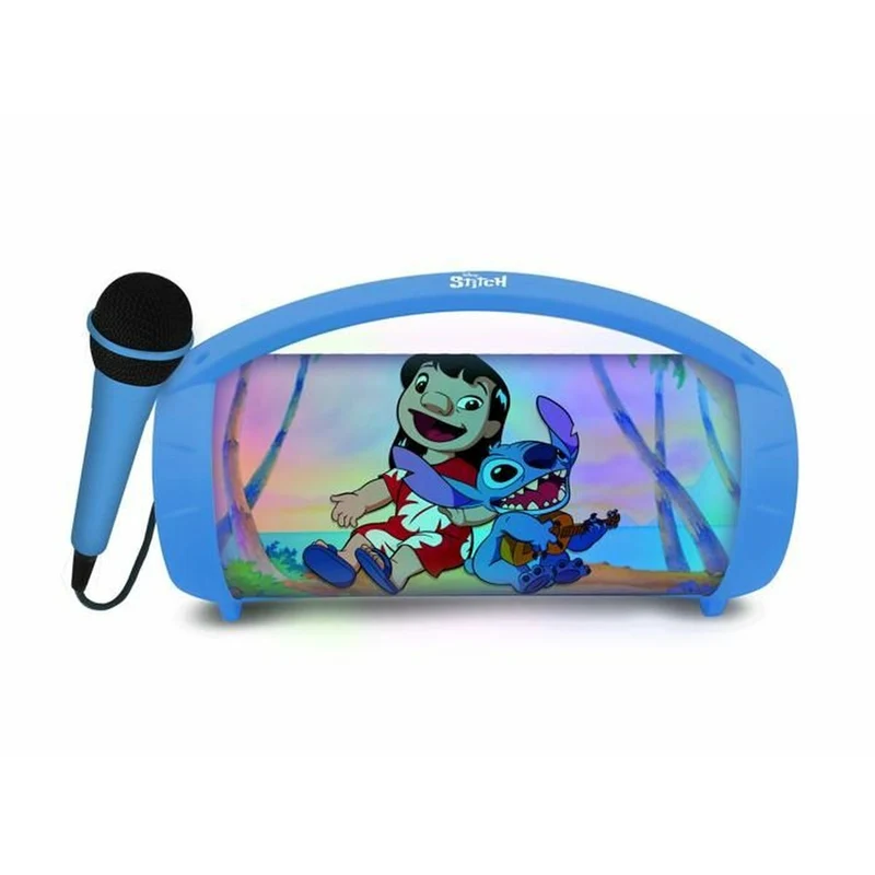 Altavoz Bluetooth con Micrófono Karaoke Lexibook Stitch Disney Azul