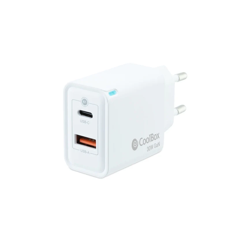 Cargador de Pared CoolBox COO-CUP-30CA Blanco 20 W